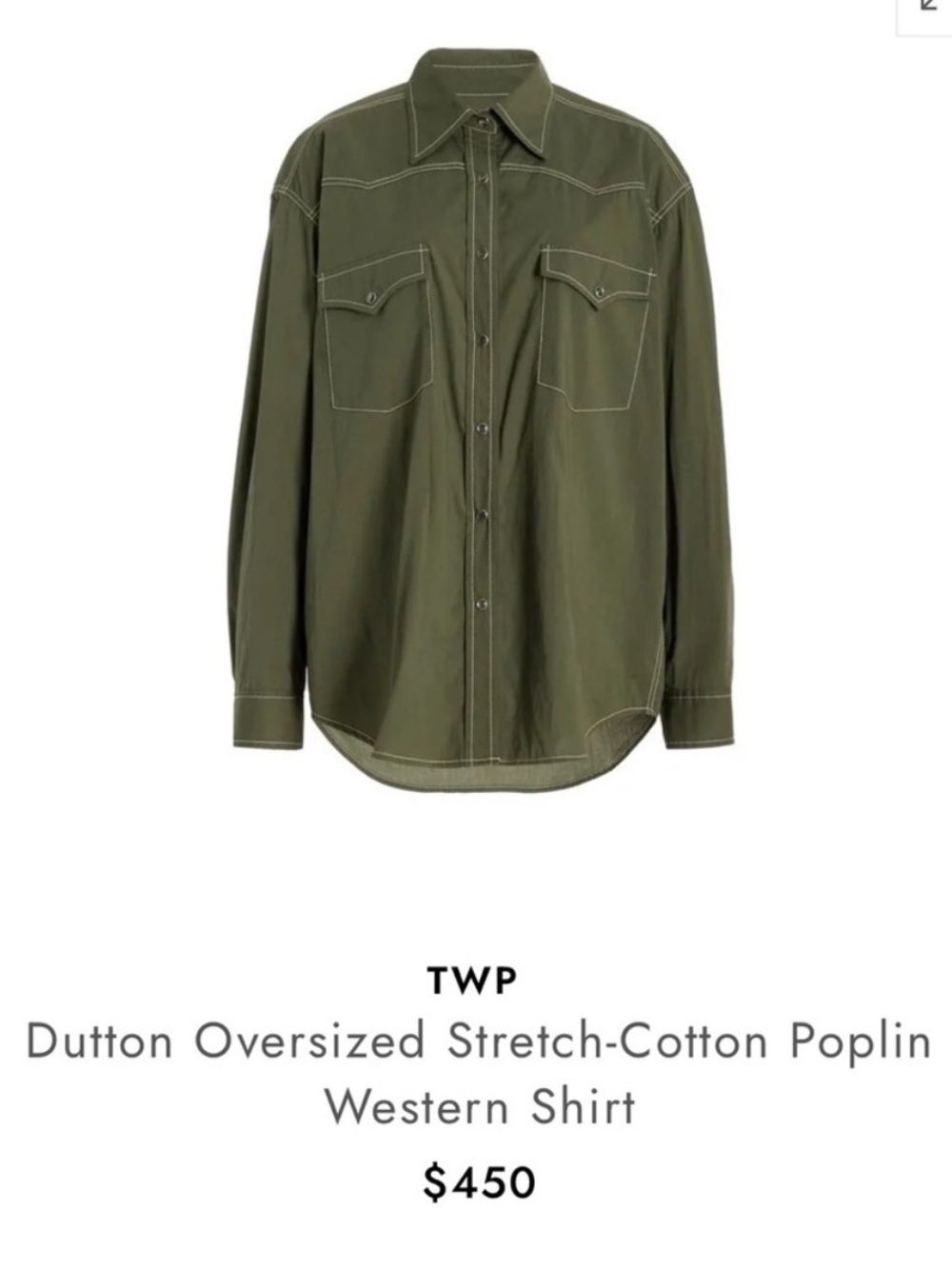 TWP Sutton button up shirt western